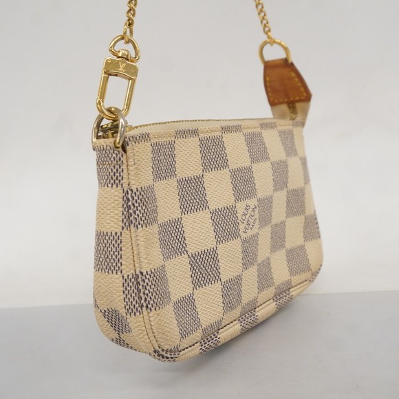 Louis Vuitton White Damier Pochette White Accessoires Azur - Picture 1 of 9